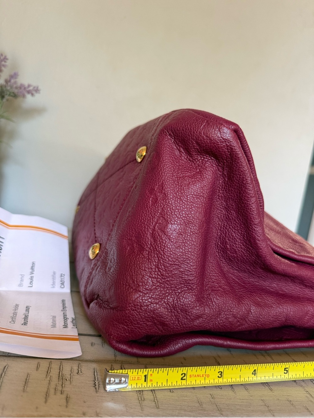 Louis Vuitton Monogram Empreinte Artsy MM Leather Shoulder Bag Raspberry - Picture 7 of 11
